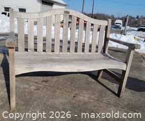 MaxSold Auction: Berkeley Forge & Foundry Wooden Bench  - East Cocalico Township (Pennsylvania, USA) SELLER MANAGED Downsizing Online Auction - Stevens Road