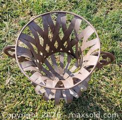 MaxSold Auction: Heavy Wrought Iron Urn Planter  - East Cocalico Township (Pennsylvania, USA) SELLER MANAGED Downsizing Online Auction - Stevens Road