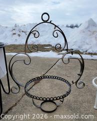 MaxSold Auction: Metal Plant Stands (2) & Hanging Planter Holder  - East Cocalico Township (Pennsylvania, USA) SELLER MANAGED Downsizing Online Auction - Stevens Road