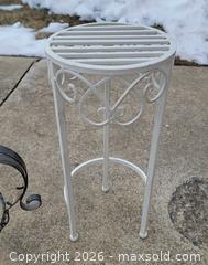MaxSold Auction: Metal Plant Stands (2) & Hanging Planter Holder  - East Cocalico Township (Pennsylvania, USA) SELLER MANAGED Downsizing Online Auction - Stevens Road