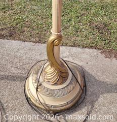 MaxSold Auction: Vintage Brass Floor Lamps w/ Milk Glass Shades - East Cocalico Township (Pennsylvania, USA) SELLER MANAGED Downsizing Online Auction - Stevens Road