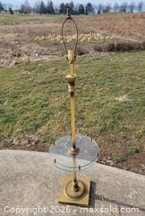 MaxSold Auction: Vintage Brass w/ Glass Table Lamp  - East Cocalico Township (Pennsylvania, USA) SELLER MANAGED Downsizing Online Auction - Stevens Road
