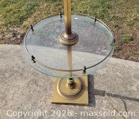 MaxSold Auction: Vintage Brass w/ Glass Table Lamp  - East Cocalico Township (Pennsylvania, USA) SELLER MANAGED Downsizing Online Auction - Stevens Road