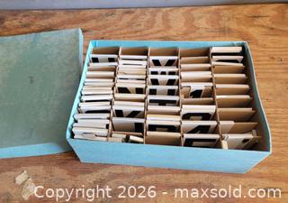 MaxSold Auction: Vintage Metal Unitype 3.5" Church Board Letters & Numbers  - East Cocalico Township (Pennsylvania, USA) SELLER MANAGED Downsizing Online Auction - Stevens Road