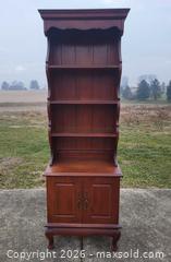 MaxSold Auction: Vintage Wooden Step-Back Cupboard w/ Hutch Top and Cabinet Storage - East Cocalico Township (Pennsylvania, USA) SELLER MANAGED Downsizing Online Auction - Stevens Road