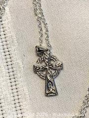 MaxSold Auction: 925 Sterling Silver CELTIC CROSS WITH WREATH - Shelburne (Ontario, Canada) SELLER MANAGED Downsizing Online Auction - Main Street East