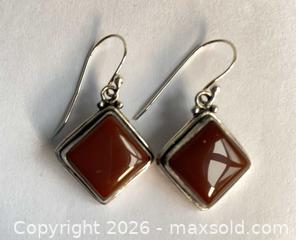 MaxSold Auction: 925 Sterling Silver CHALCEDONY EARRINGS - Shelburne (Ontario, Canada) SELLER MANAGED Downsizing Online Auction - Main Street East