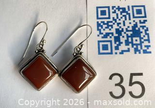 MaxSold Auction: 925 Sterling Silver CHALCEDONY EARRINGS - Shelburne (Ontario, Canada) SELLER MANAGED Downsizing Online Auction - Main Street East