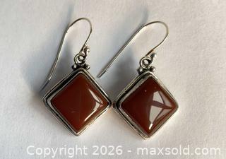 MaxSold Auction: 925 Sterling Silver CHALCEDONY EARRINGS - Shelburne (Ontario, Canada) SELLER MANAGED Downsizing Online Auction - Main Street East