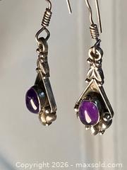 MaxSold Auction: 925 Sterling Silver DECORATIVE AMETHYST Earrings  - Shelburne (Ontario, Canada) SELLER MANAGED Downsizing Online Auction - Main Street East
