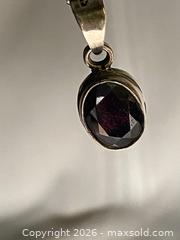 MaxSold Auction: 925 Sterling Silver FACETED AMETHYST PENDANT Necklace  - Shelburne (Ontario, Canada) SELLER MANAGED Downsizing Online Auction - Main Street East