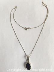 MaxSold Auction: 925 Sterling Silver FACETED AMETHYST PENDANT Necklace  - Shelburne (Ontario, Canada) SELLER MANAGED Downsizing Online Auction - Main Street East