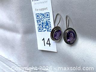 MaxSold Auction: 925 Sterling Silver FACETED AMETHYST Pierced Earrings - Shelburne (Ontario, Canada) SELLER MANAGED Downsizing Online Auction - Main Street East