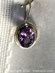 MaxSold Auction: 925 Sterling Silver FACETED AMETHYST Pierced Earrings - Shelburne (Ontario, Canada) SELLER MANAGED Downsizing Online Auction - Main Street East