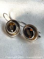 MaxSold Auction: 925 Sterling Silver FACETED SMOKY QUARTZ Earrings   - Shelburne (Ontario, Canada) SELLER MANAGED Downsizing Online Auction - Main Street East