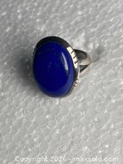 MaxSold Auction: 925 Sterling Silver LAPIS LAZULI Ring Size 7   - Shelburne (Ontario, Canada) SELLER MANAGED Downsizing Online Auction - Main Street East