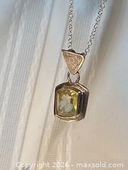MaxSold Auction: 925 Sterling Silver LEMON TOPAZ PENDANT Necklace  - Shelburne (Ontario, Canada) SELLER MANAGED Downsizing Online Auction - Main Street East