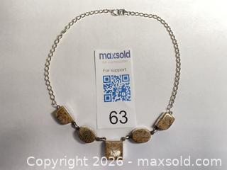 MaxSold Auction: 925 Sterling Silver PICTURE JASPER CHOKER NECKLACE - Shelburne (Ontario, Canada) SELLER MANAGED Downsizing Online Auction - Main Street East