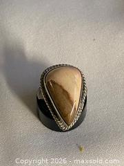 MaxSold Auction: 925 Sterling Silver PICTURE JASPER RING Size 6  - Shelburne (Ontario, Canada) SELLER MANAGED Downsizing Online Auction - Main Street East