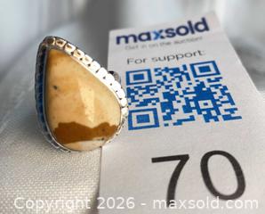 MaxSold Auction: 925 Sterling Silver PICTURE JASPER RING Size 9  - Shelburne (Ontario, Canada) SELLER MANAGED Downsizing Online Auction - Main Street East