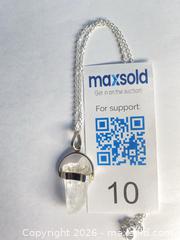 MaxSold Auction: 925 Sterling Silver QUARTZ CRYSTAL Necklace   - Shelburne (Ontario, Canada) SELLER MANAGED Downsizing Online Auction - Main Street East
