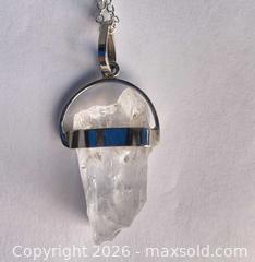 MaxSold Auction: 925 Sterling Silver QUARTZ CRYSTAL Necklace   - Shelburne (Ontario, Canada) SELLER MANAGED Downsizing Online Auction - Main Street East