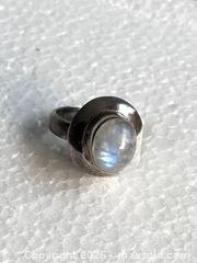 MaxSold Auction: 925 Sterling Silver RAINBOW MOONSTONE CABUCHON RING S 6.5 - Shelburne (Ontario, Canada) SELLER MANAGED Downsizing Online Auction - Main Street East