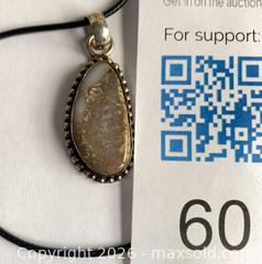 MaxSold Auction: 925 Sterling Silver SAGENITE AGATE PENDANT Necklace - Shelburne (Ontario, Canada) SELLER MANAGED Downsizing Online Auction - Main Street East