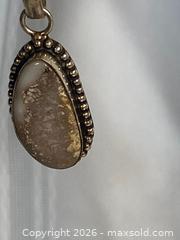 MaxSold Auction: 925 Sterling Silver SAGENITE AGATE PENDANT Necklace - Shelburne (Ontario, Canada) SELLER MANAGED Downsizing Online Auction - Main Street East