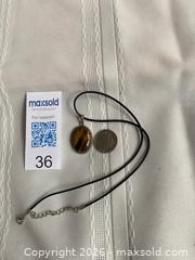 MaxSold Auction: 925 Sterling Silver TIGER EYE PENDANT Necklace     - Shelburne (Ontario, Canada) SELLER MANAGED Downsizing Online Auction - Main Street East