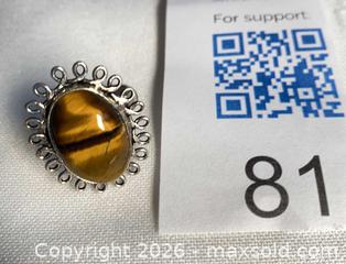 MaxSold Auction: 925 Sterling Silver TIGER EYE RING S 8  - Shelburne (Ontario, Canada) SELLER MANAGED Downsizing Online Auction - Main Street East