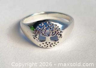 MaxSold Auction: 925 Sterling Silver TREE OF LIFE RING Size 8 - Shelburne (Ontario, Canada) SELLER MANAGED Downsizing Online Auction - Main Street East