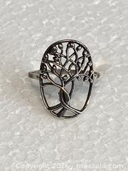 MaxSold Auction: 925 Sterling Silver TREE OF LIFE Size 7 3/4 inches - Shelburne (Ontario, Canada) SELLER MANAGED Downsizing Online Auction - Main Street East