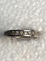 MaxSold Auction: Sterling Silver CZ BAND Size 6.5  - Shelburne (Ontario, Canada) SELLER MANAGED Downsizing Online Auction - Main Street East