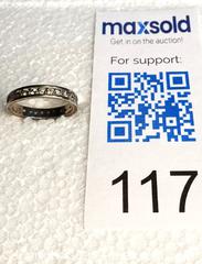 MaxSold Auction: Sterling Silver CZ BAND Size 6.5  - Shelburne (Ontario, Canada) SELLER MANAGED Downsizing Online Auction - Main Street East