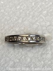 MaxSold Auction: Sterling Silver CZ BAND Size 6.5  - Shelburne (Ontario, Canada) SELLER MANAGED Downsizing Online Auction - Main Street East