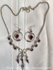 MaxSold Auction: Sterling Silver NECKLACE/EARRING Set   - Shelburne (Ontario, Canada) SELLER MANAGED Downsizing Online Auction - Main Street East