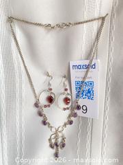 MaxSold Auction: Sterling Silver NECKLACE/EARRING Set   - Shelburne (Ontario, Canada) SELLER MANAGED Downsizing Online Auction - Main Street East