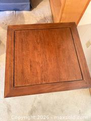 MaxSold Auction: 2 of 2 Mission Style Dark Brown Wood Side Table - Denver (Colorado, USA) SELLER MANAGED Estate Sale Online Auction - Greenwood Court