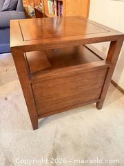 MaxSold Auction: 2 of 2 Mission Style Dark Brown Wood Side Table - Denver (Colorado, USA) SELLER MANAGED Estate Sale Online Auction - Greenwood Court