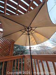 MaxSold Auction: Black Metal Patio Dining Set with Umbrella - Denver (Colorado, USA) SELLER MANAGED Estate Sale Online Auction - Greenwood Court