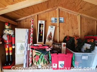 MaxSold Auction: Christmas Decorations Lot: 24" Nutcracker, 2' Pre-lit Tree, Wreaths - Denver (Colorado, USA) SELLER MANAGED Estate Sale Online Auction - Greenwood Court