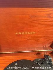MaxSold Auction: Crosley Cherry Wood Multi-Format Turntable with Radio, CD, Cassette - Denver (Colorado, USA) SELLER MANAGED Estate Sale Online Auction - Greenwood Court