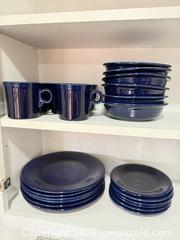 MaxSold Auction: Fiesta Cobalt Blue 24-Piece Dinnerware Set - Denver (Colorado, USA) SELLER MANAGED Estate Sale Online Auction - Greenwood Court