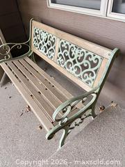MaxSold Auction: Regalia 3-Seater Outdoor Bench with Cast Iron Frame and Wood Slats - Denver (Colorado, USA) SELLER MANAGED Estate Sale Online Auction - Greenwood Court