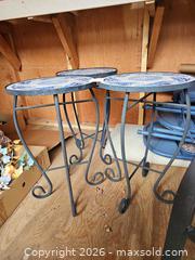 MaxSold Auction: Set of 3 Mosaic Ceramic Tile Top Side/Plant Accent Tables - Denver (Colorado, USA) SELLER MANAGED Estate Sale Online Auction - Greenwood Court