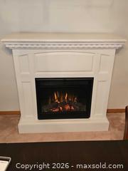 MaxSold Auction: White Electric Fireplace with Wood Mantel - Denver (Colorado, USA) SELLER MANAGED Estate Sale Online Auction - Greenwood Court