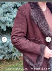 MaxSold Auction: Alfred Sung Brown/Burgundy Shearling Suede Long Coat - Burlington (Ontario, Canada) SELLER MANAGED Estate Sale Online Auction - Cloverleaf Drive