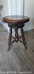 MaxSold Auction: Antique Victorian Dark Brown Wood & Metal Stool with Casters - Burlington (Ontario, Canada) SELLER MANAGED Estate Sale Online Auction - Cloverleaf Drive