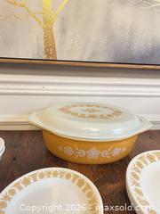MaxSold Auction: Corelle & Pyrex Butterfly/Floral Gold Glass Bakeware Lot - Burlington (Ontario, Canada) SELLER MANAGED Estate Sale Online Auction - Cloverleaf Drive